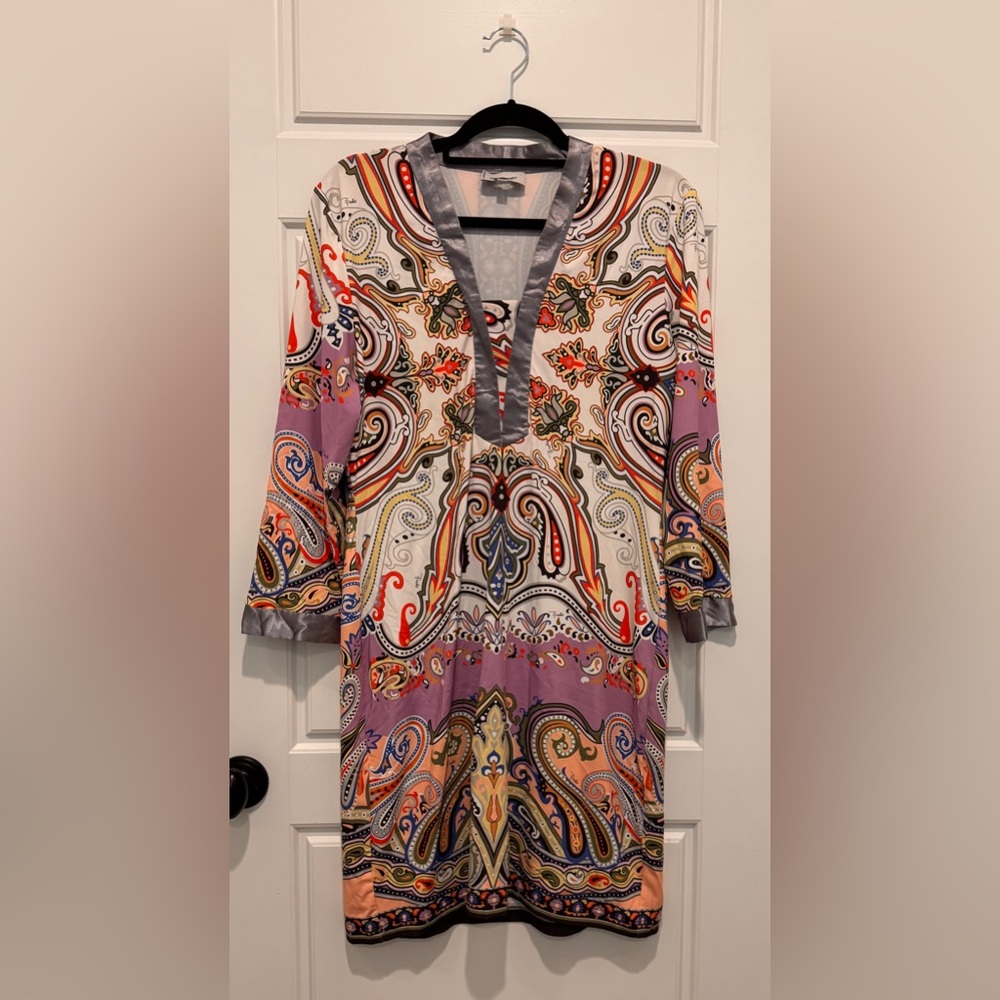 Emilio Pucci Multicolor Paisley Mini Dress